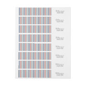 ホリデーモダンストライプ住所 シール ラップアラウンドラベル (シート)