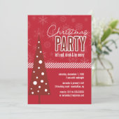 ホリデーモダンツリークリスマスパーティの招待状 招待状 (スタンド正面)