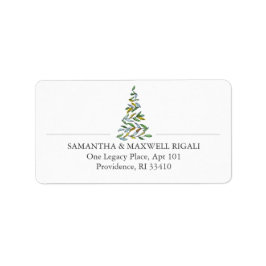 ホリデーモダンツリー住所 シール