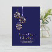 ホリデーモダンパーティー招待状 – 青 招待状 (スタンド正面)