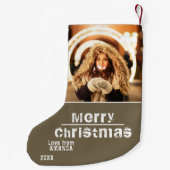 ホリデーモダンフォトクリスマス スモールクリスマスストッキング (裏面)