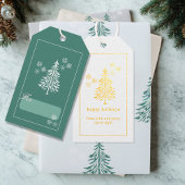 ホリデーモダンラッピング紙シート | 松林 ラッピングペーパーシート