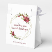 ホリデーモダン幾何学的フローラリース フェイバーボックス (裏面サイド)