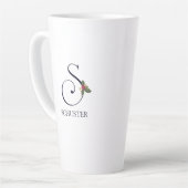 ホリデーモノグラムイニシャルS&Name カフェラテマグ (左アングル)