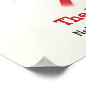 ホリデーモノグラムファミリープリントミスタントーリース ポスター (角)