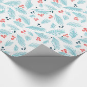 ホリデーモミと果実のパターン ラッピングペーパー (角)