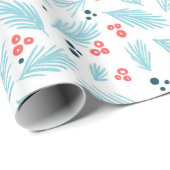 ホリデーモミと果実のパターン ラッピングペーパー (ロールコーナー)