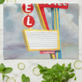 ホリデーモーテルサイン キッチンタオル (折り畳み)