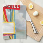 ホリデーモーテルサイン キッチンタオル (四つ折り)