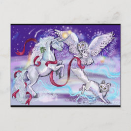 ホリデーユニコーンオウルアンドフォックス ポストカード