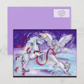 ホリデーユニコーンオウル＆フオックス ポストカード (正面/裏面)