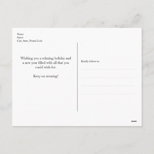 ホリデーヨギサンタクリスマスポストカード シーズンポストカード (裏面)