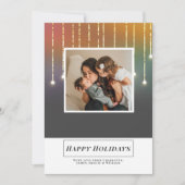 ホリデーライツエレガントクリスマスカード 招待状 (正面)