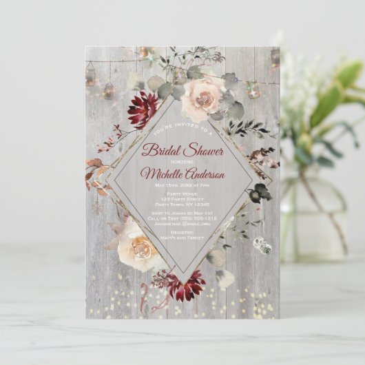 ホリデーライツメイスンジャーフローラブライダルシャワー 招待状 (スタンド正面)