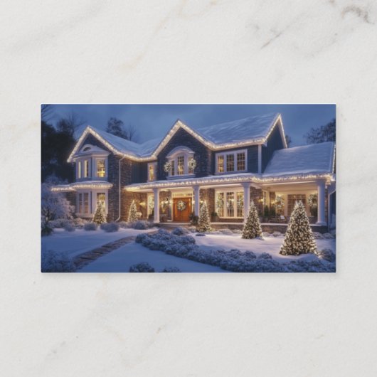 ホリデーライトと装飾の設置 名刺 (裏面)