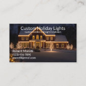 ホリデーライトと装飾の設置 名刺 (正面)