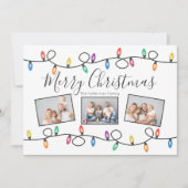 ホリデーライトの写真 メリークリスマスカード シーズンカード (正面)
