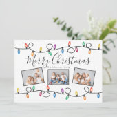 ホリデーライトの写真 メリークリスマスカード シーズンカード (スタンド正面)