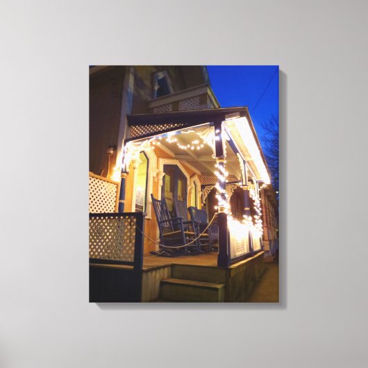 ホリデーライトアンドロッカーズ – マーサズヴィネヤード キャンバスプリント (正面)