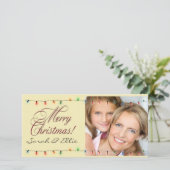 ホリデーライトクリスマスフォトカードテンプレート シーズンカード (スタンド正面)