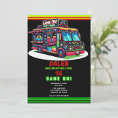 ホリデーライトゲーミングバストラック誕生日パーティー 招待状 (スタンド正面)