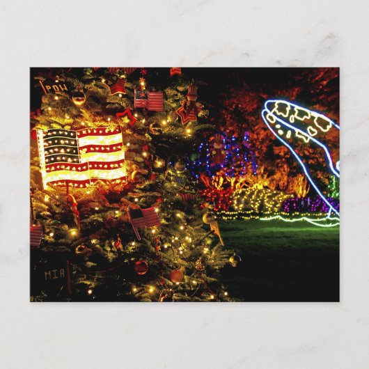 ホリデーライトショアエーカーズ州パーク，オレゴン シーズンポストカード (正面)