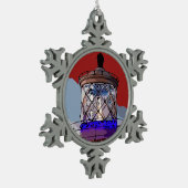 ホリデーライトハウス スノーフレークピューターオーナメント (左)