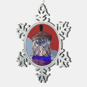 ホリデーライトハウス スノーフレークピューターオーナメント (右)