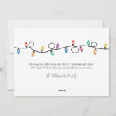 ホリデーライトフォトメリークリスマスカード シーズンカード (裏面)