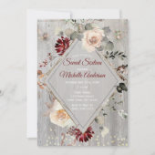 ホリデーライトブルゴーディフローラSweet sixteenパーティー 招待状 (正面)