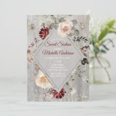 ホリデーライトブルゴーディフローラSweet sixteenパーティー 招待状 (スタンド正面)