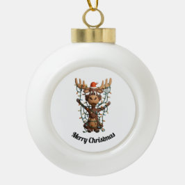ホリデーライトモース セラミックボールオーナメント