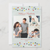 ホリデーライト メリークリスマス ファミリーフォト シーズンカード (正面)