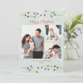 ホリデーライト メリークリスマス ファミリーフォト シーズンカード (スタンド正面)