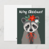 ホリデーラクーン シーズンカード (正面/裏面)