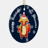 ホリデーラクーン セラミックオーナメント (右)