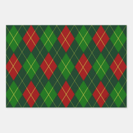 ホリデーラッアーガイルピング紙シート ラッピングペーパーシート