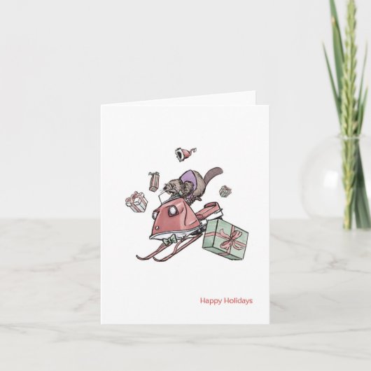 ホリデーラッシュのクリスマスカード サンキューカード (正面)