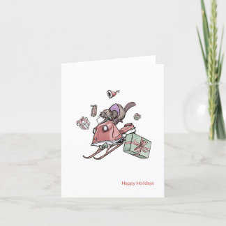 ホリデーラッシュのクリスマスカード サンキューカード