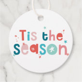 ホリデーラッピングおもしろいタイポグラフィこの季節 フェイバータグ (正面)