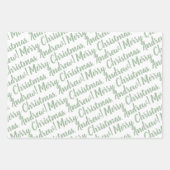 ホリデーラッピング紙セット3枚 ラッピングペーパーシート (正面2)