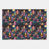 ホリデーラッピング紙フラットシートセット3 ラッピングペーパーシート (正面)