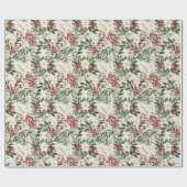 ホリデーラッピング紙ホリー ラッピングペーパー (フラット)
