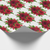 ホリデーラッピング紙 – レッドローゼス ラッピングペーパー (角)