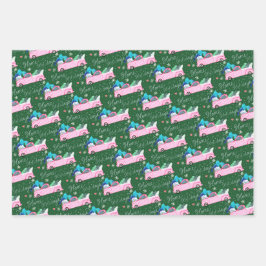 ホリデーラッピング – ペンギン、トラック、ジンジャーパン ラッピングペーパーシート