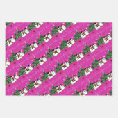 ホリデーラッピング – ペンギン、トラック、ジンジャーパン ラッピングペーパーシート (正面)