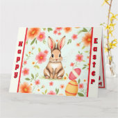 ホリデーラビットイースターコレクシモダンョン カード (黄色い花)