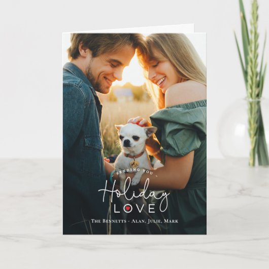 ホリデーラブフォールドホリデーフォトカード シーズンカード (正面)