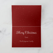ホリデーラブペットポーメリークリスマスカードレッド 招待状 (内部)