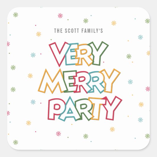 ホリデーラブ&ブメリーライトパーティー スクエアシール (正面)